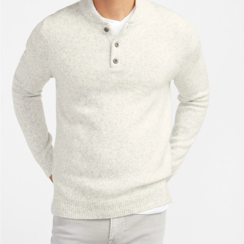 Express Men’s Light Gray Wool Blend Sweater